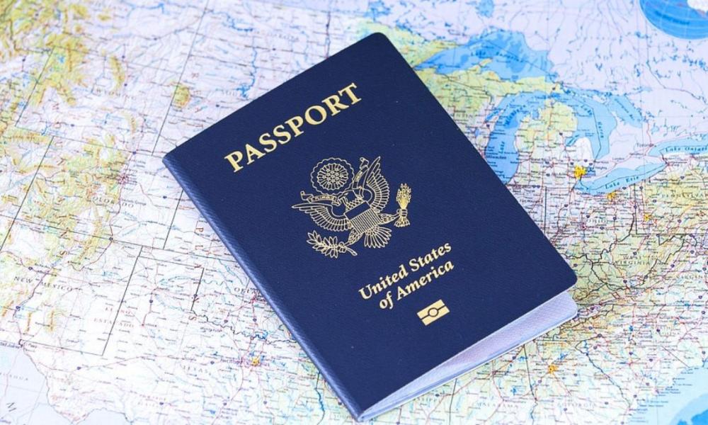 Passport Map in Background